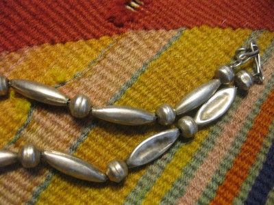 VTG Pawn OLD Navajo Native American Sterling Silver Bead Beaded Pearl 