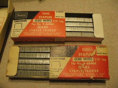 VTG Craftsman Staple Tacker Gun with Box Staples 407 S  