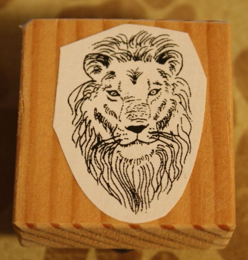 Rubber Craft Stamp Africa KING African LION HEAD  