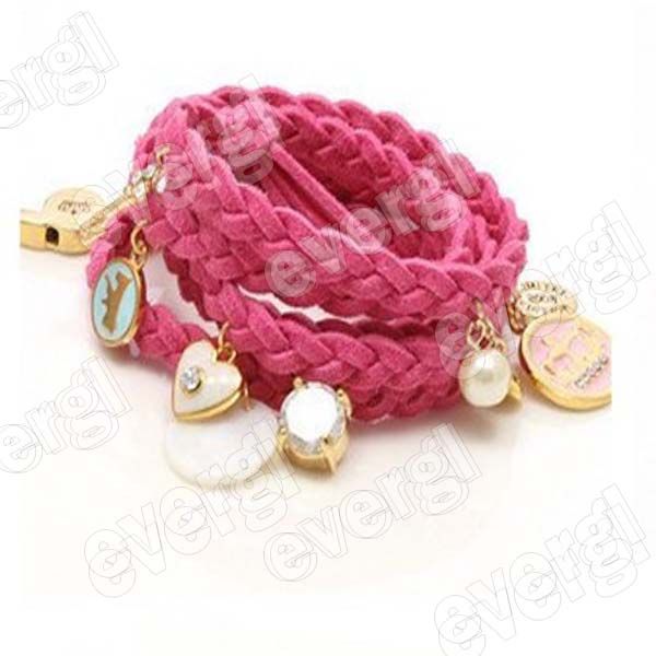 2012 Hot Fashion Multicolor Knit Shell Heart Rabbit Key Crystal Pearls 