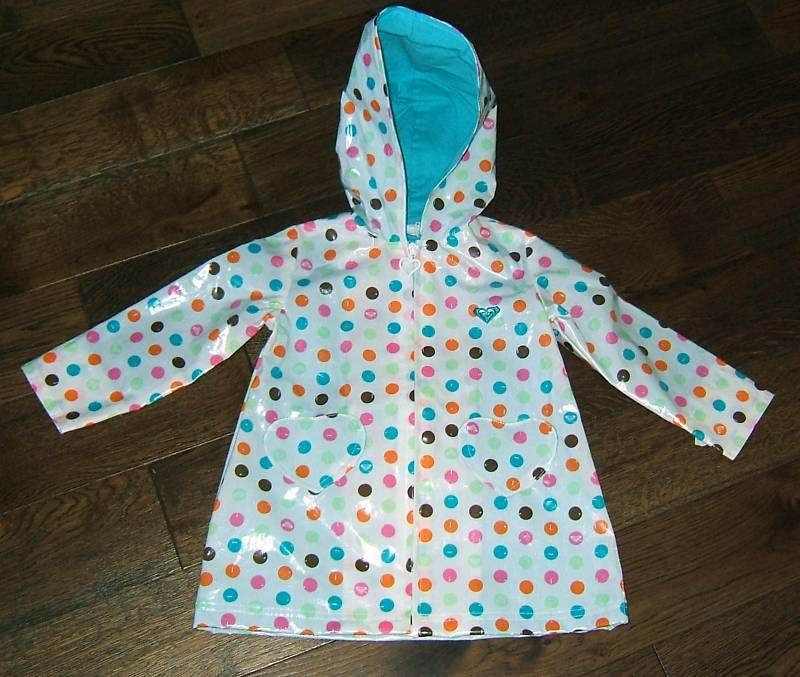 ROXY Polka Dot Spots Raincoat Waterproof Cotton Coat  