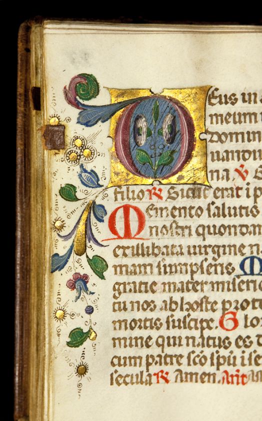 ca.1470 ILLUMINATED BOOK OF HOURS Medieval VELLUM MANUSCRIPT Italian 