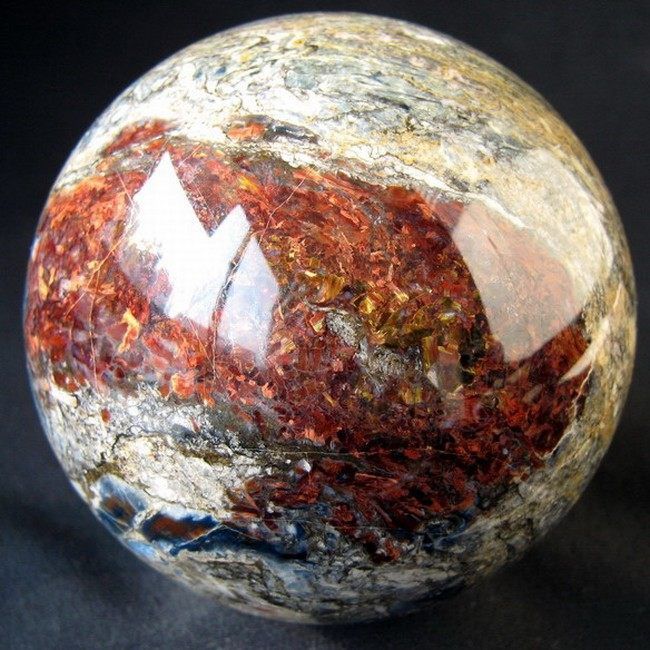 80mm Chatoyant Pietersite Crystal Sphere/Ball pts80ie1724  