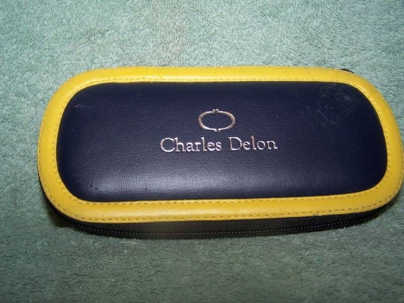 Eyeglass Case Eye Glass Casses Charles Delon Zipper Padded Black 