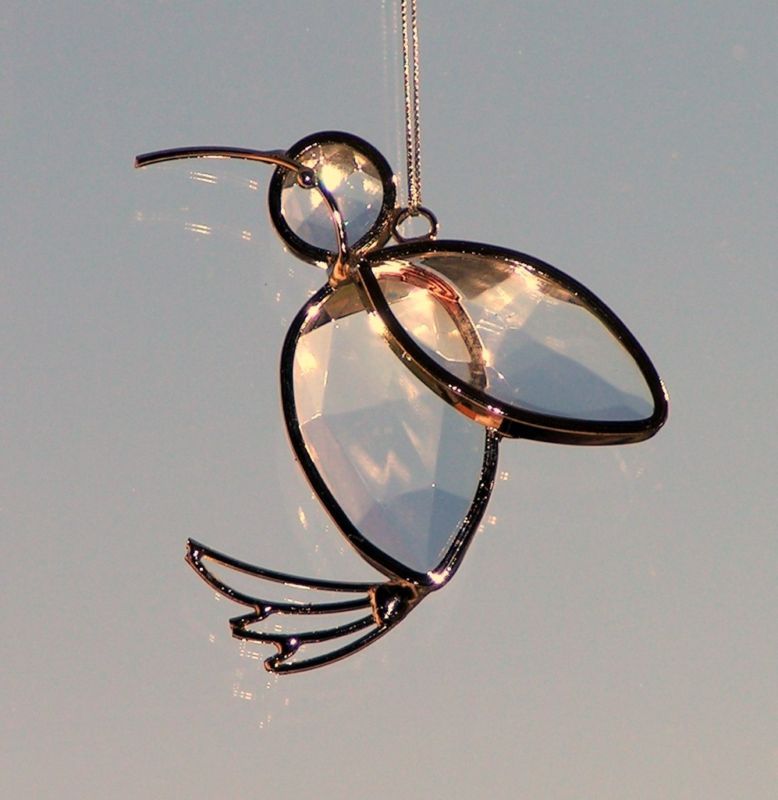 Humming Bird Glass Jewel Ornament Sun Catcher Ornament  