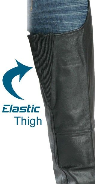 Leather Ladies Advanced Dual Comfort Premium Leather Chaps 12  