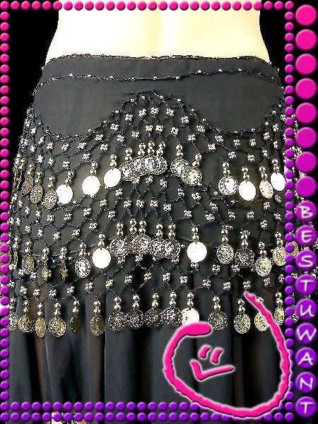 LARGE 180cm Belly Dance Hip Scarf Belt Wrap Costume  