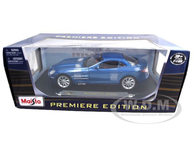 MERCEDES SLR MCLAREN BLUE 118 DIECAST MODEL CAR  