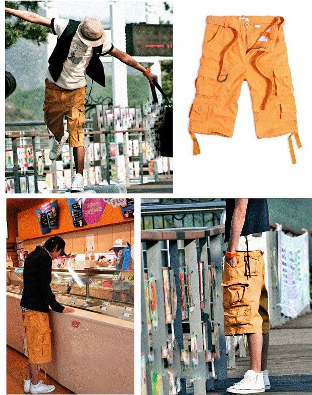   Athletic Casual Cargo Capri Pirate Bermuda Shorts Short Sport Pants