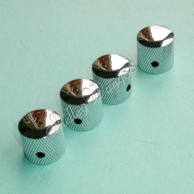 4X Chrome Metal Dome Tone Guitar Bass Knob for Fender  