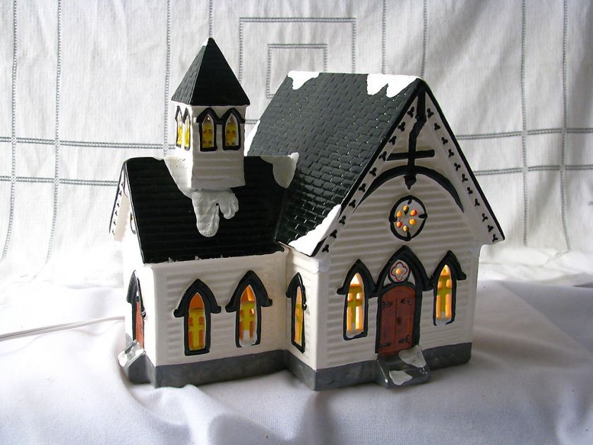 1986 Department 56 Snow Village Church of the Open Door  