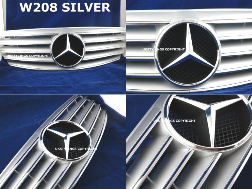 SILVER MERCEDES W208 STAR GRILLE CLK320 CLK430 CLK55  