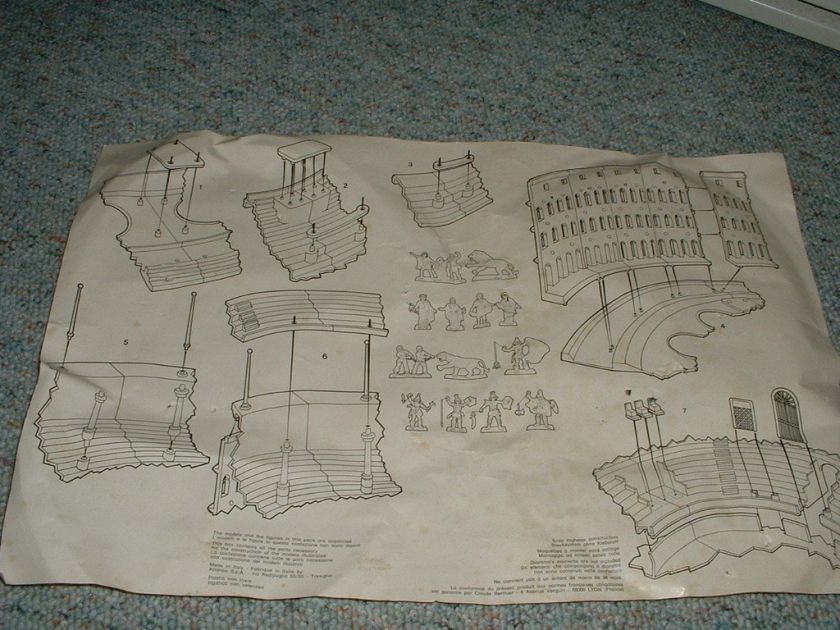 Atlantic HO 1/72 Box#1520 Roman Colosseum   Instructions lot 1  