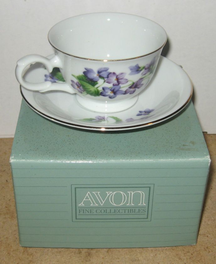 Avon Blossoms of the Month Cup Saucer February Violet  