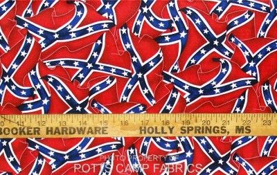 PCF100 CONFEDERATE (REBEL) BATTLE FLAG COTTON YARDAGE  