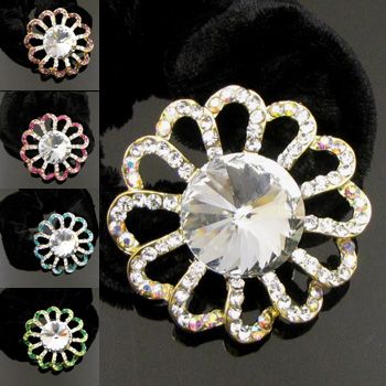   SHIPPING 1pc rhinestone crystal flower hair scrunchie ponytai  