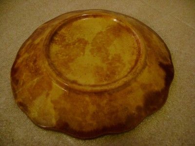 Antique Etruscan MAJOLICA Brown Leaf Dish Plate Unmarkd  