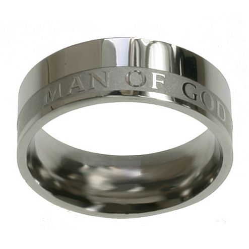 NEW Popular Stainless Steel Man of God Purity Ring  