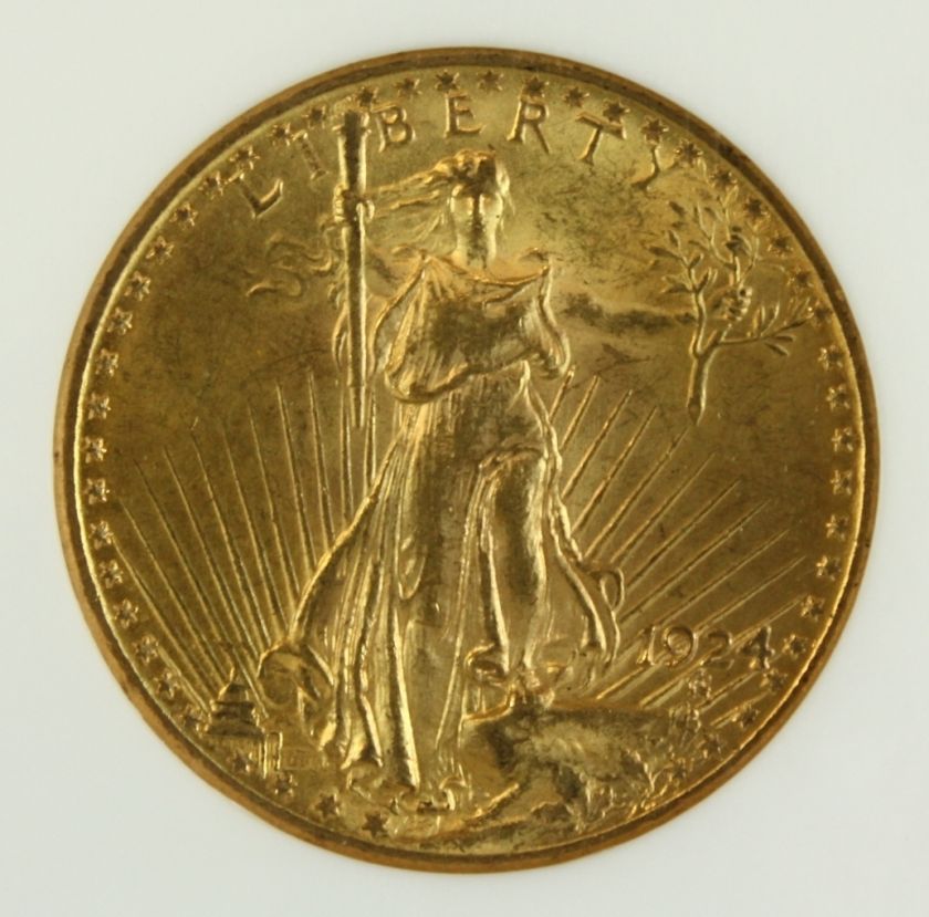 1924 Saint Gaudens Double Eagle $20 Twenty Dollar Gold Coin   NGC MS 
