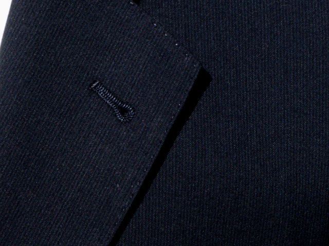 Daniele Navy Hairline Stripe Ticket Euro Slim Cut Suit  