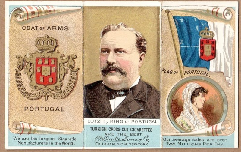 Duke Cigarette Card Rulers Flag Coat of Arms Portugal  