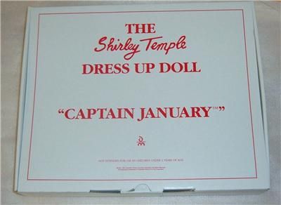 SHIRLEY TEMPLE DRESS UP CAPTAIN JANUARY BY DANBURY MINT  