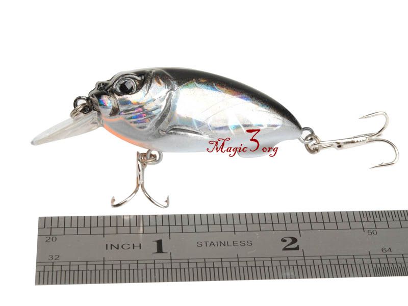 Fishing Lure Hard Crank Bait Tackle Hooks Minnow 45mm 7g Bass Pike 