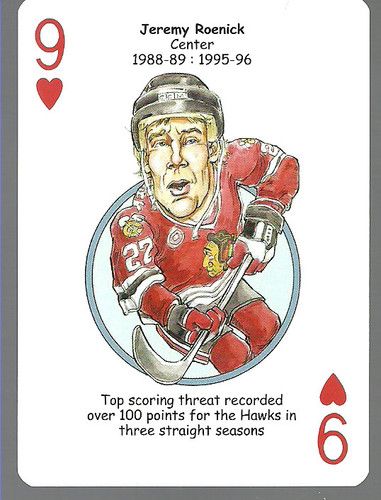 JEREMY ROENICK Oddball CHICAGO BLACKHAWKS Playing Card  