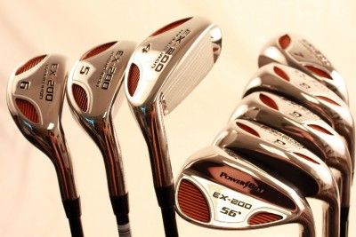 NEW POWERBILT MENS RIGHT HAND EX200 HYBRID IRON SET  