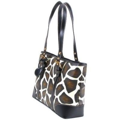 Giraffe Designer Inspired Large Purse Handbag Fashion  