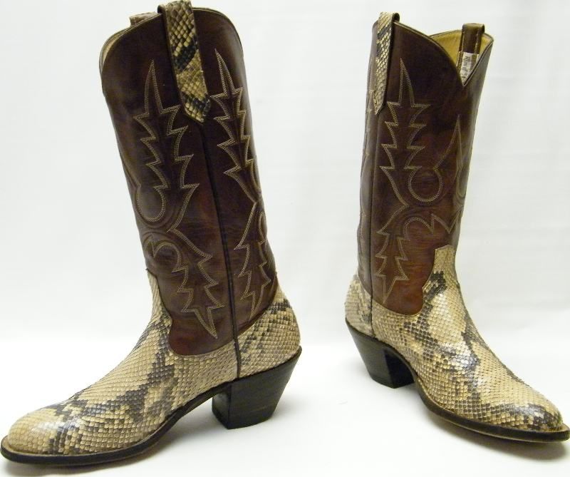 RIOS OF MERCEDES SNAKE SKIN COWBOY BOOTS SZ 6.5~1/2 B  