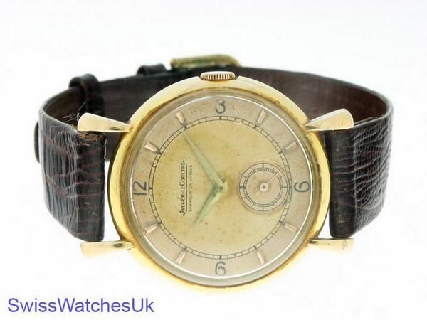 JAEGER LE COULTRE 18K GOLD VINTAGE MENS WATCH BIG DISCOUNTS(+10% 