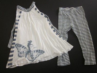 EUC Luna Luna Copenhagen Girls Outfit Set Tunic Top Capri Leggings 