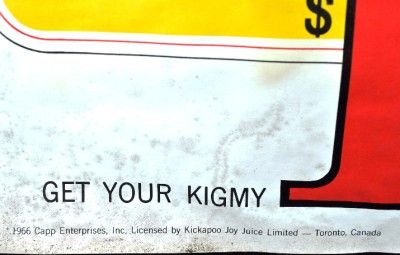 Original Kickapoo Joy Juice Poster Vintage KIGMY  