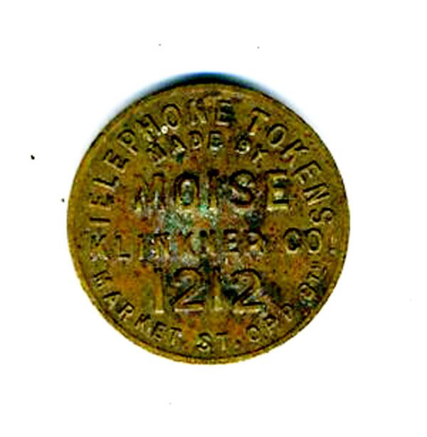 1900 Telephone Token Moise Klinkner San Francisco 1  