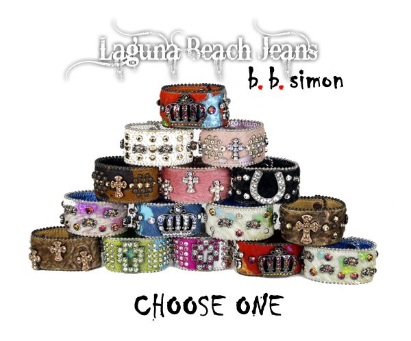 Laguna Beach Jeans B.B. SIMON Swarovski Cuff Choose one  