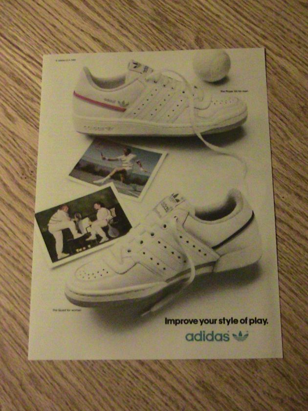   TENNIS SHOE ADVERTISEMENT QUEST PLAYER GS AD LADY MAN SPORTS PLAY
