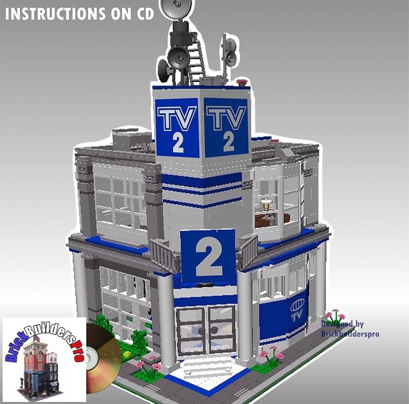 Custom Instructions Television Studio TV Lego®, 10218 10185 10182 