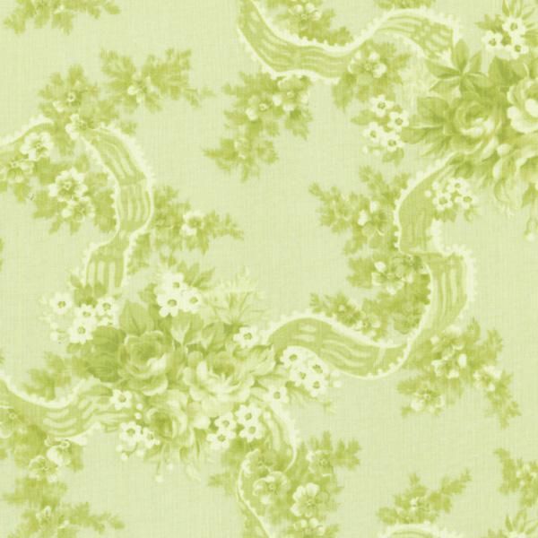 Robyn Pandolph Scarborough Fair Willow Green Shabby Roses Ribbon Quilt 
