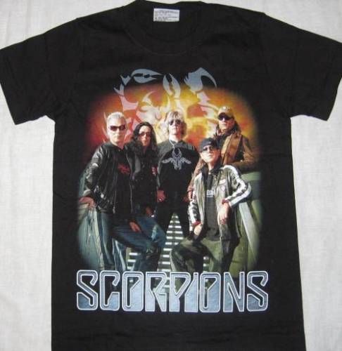 Scorpions Music Band S/S Black T Shirt   NEW  