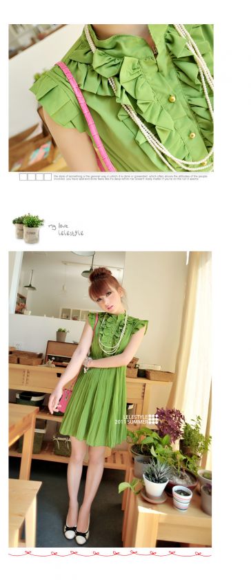 CHIC MINI FRILL DRESS WAIST ELASTIC LY6096  