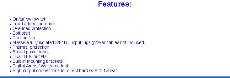 BOOST 3000 w 6000 WATT 12v DC TO 120v AC POWER INVERTER 817375010066 