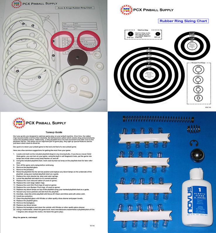 1970 Williams Aces & Kings Pinball Tune up Kit  