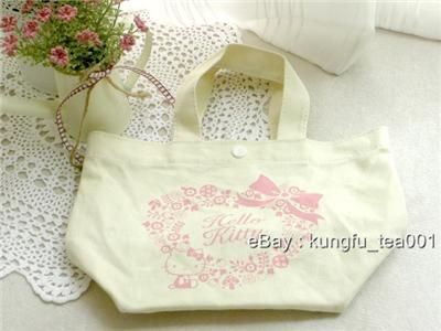   now free hellokitty elegant canvas small tote lunch bag handbag