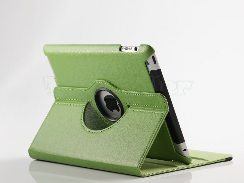 New iPad 3 360° Rotating Magnetic PU Leather Case Smart Cover Stand 