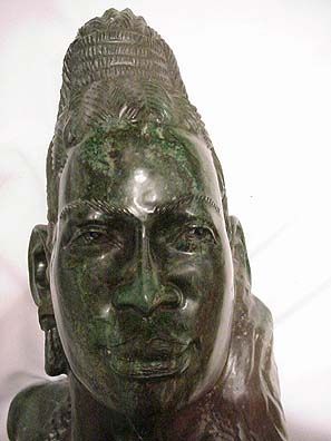 Verdite Shona Stone Bust Female Zimbabwe Africa  