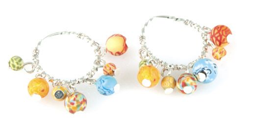 NEW Fall 11 Viva Beads PUMPKIN SPICE Hoop Earrings  