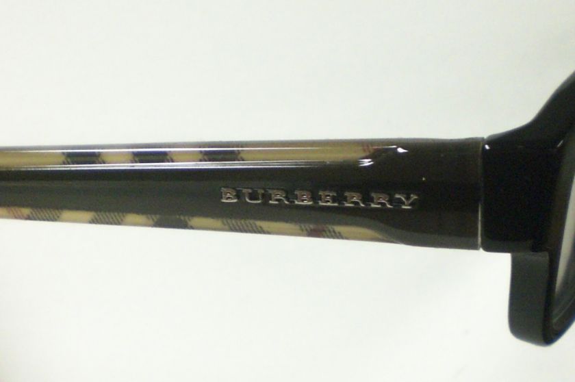 BURBERRY BE2066 BE 2066 BLACK 3177 EYEGLASSES 54 RX  