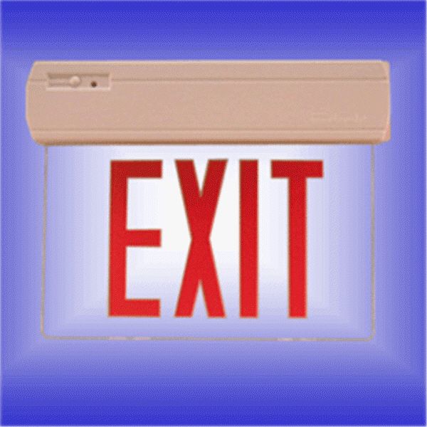 LED Edge Lit EXIT SIGN / EMERGENCY LIGHTING LIGHT, E10CR 847263027463 