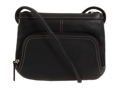   TIGNANELLO BLACK CROSSBODY DOUBLE ZIP ITEM ORGANIZER PURSE BAG  